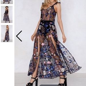 I Mesh You Embroidered Dress